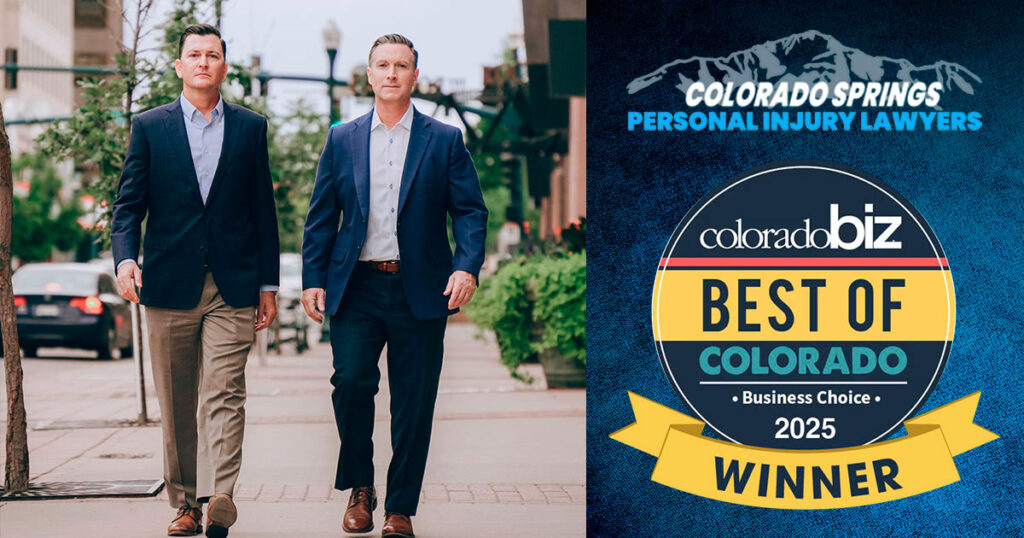 Our Sister firm Denver Personal Injury Lawyers® has been named the "Best Personal Injury Law Firm in Colorado" for 2025 by ColoradoBiz® in their Best of Colorado awards!
